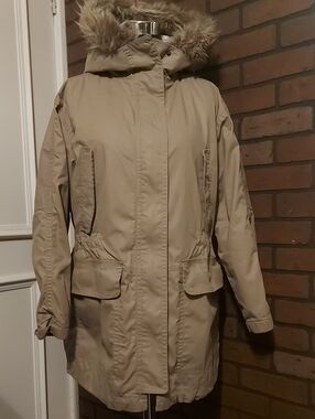 COACH 3-Season Parka Jacket Removable Quilted Liner Sherpa Hood M